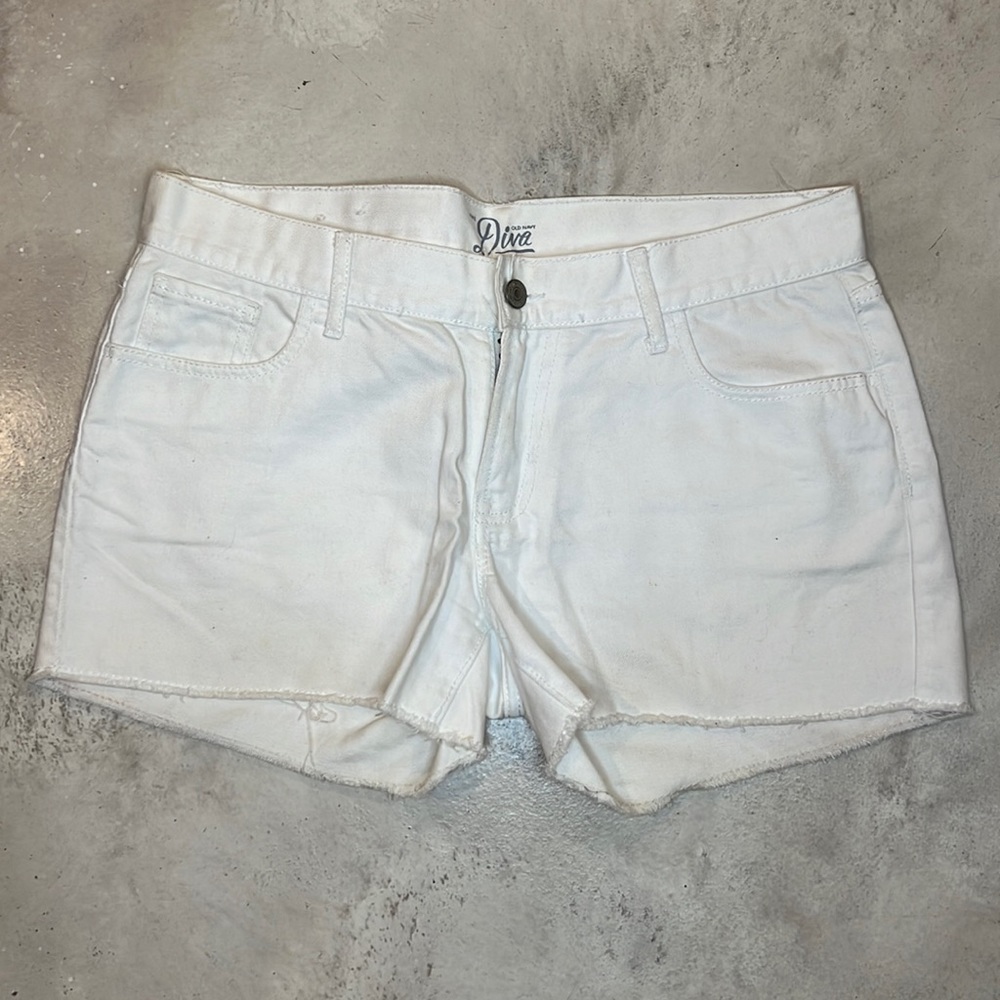 Old Navy - Size 8 white denim shorts